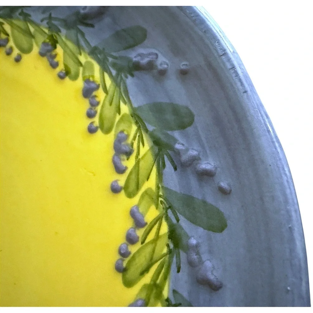 Hand‑Painted French Gravy Pitcher, Underplate • H. Llimona Sayes • Lavender READ